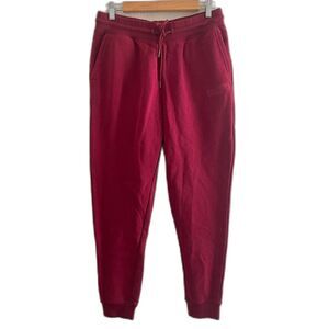 Hurley Women's Red Burgundy Joggers Sweats Cotton Blend Casual Pants Size M
